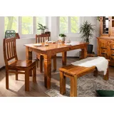 Massivmoebel24 Esstisch Akazie 180x90x76 honig lackiert OXFORD #0604