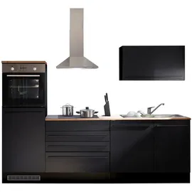 BASIC by Balculina Küchenzeile Jazz 260 cm schwarz