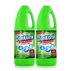 DanKlorix DanKlorix Hygiene-Reiniger Grüne Frische 1,5L – Mit Aktiv-Chlor (2er P Allzweckreiniger