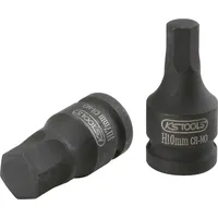 KS Tools 1/2" Kraft-Bit-Stecknuss Innensechskant, kurz, 6 mm