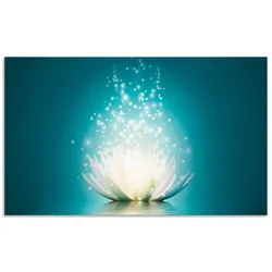 Artland Küchenrückwand »Magie der Lotus-Blume«, (1 tlg.), Alu Spritzschutz mit Klebeband, einfache Montage Artland blau