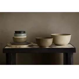 Lyngby Porcelæn Lyngby Dekoschale, Rhombe Earth Servierschale 22 cm, beige