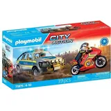 PLAYMOBIL 71875 Polizei-Pickup, Motorrad & 2 Figuren, Polizei, City Action, 39 Teile, ab 4 Jahren