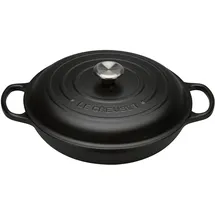 Le Creuset Signature Gourmet-Profitopf mit schwarzer Innenemaille 30 cm schwarz