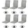 Mendler Esszimmerstuhl HWC-C41 Stoff vintage betongrau 6er Set