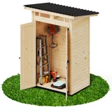 Schroth Home PALgarden Gerätehaus – geräumiger Geräteschuppen – Werkzeugschuppen aus Holz – 126 x 87 x 220 cm (PAlgarden Plus)