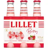 Lillet Berry, vorgemischter Drink aus Lillet Blanc, Erdbeer- & Himbeer-Aromen, fruchtiger Aperitif, aromatisiertes alkoholisches Mixgetränk, 3 x 200ml