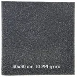 koi- und bonsaipark herdecke KH 1x Filterschaum in schwarz - Filterschwamm Teichfilter -Filtermatten für Aquarien - Filtermaterial- 50x50x3cm- PPI0-PPI20-PPI30-grob mittel-fein-Hamburger Mattenfilter (grob 50x50x3 cm 10PPI)