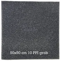 koi- und bonsaipark herdecke KH 1x Filterschaum in schwarz - Filterschwamm Teichfilter -Filtermatten für Aquarien - Filtermaterial- 50x50x3cm- PPI0-PPI20-PPI30-grob mittel-fein-Hamburger Mattenfilter (grob 50x50x3 cm 10PPI)