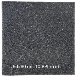 koi- und bonsaipark herdecke KH 1x Filterschaum in schwarz - Filterschwamm Teichfilter -Filtermatten für Aquarien - Filtermaterial- 50x50x3cm- PPI0-PPI20-PPI30-grob mittel-fein-Hamburger Mattenfilter (grob 50x50x3 cm 10PPI)
