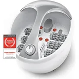 First Austria TZS First Austria Fußsprudelbad, Vibrations- und Luftblasenmassage, Infrarot- und Heizfunktion, Fußbad, 450W, Griff, Aromabox