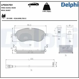 Delphi Bremsbelagsatz, Scheibenbremse