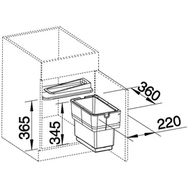 Blanco Singolo 14 l Anthrazit