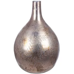 Bodenvase GILDE "Vase Peso, grau H.56 cm", grau, B:34cm H:56cm T:34cm, Glas, Vasen