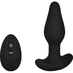 XXL Silikon-Analvibrator, 17 cm, schwarz | gold