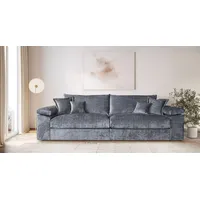 Big-Sofa HOME AFFAIRE "Soft&Cosy XXL, B: 303 cm - OTTO. Verlässliche Qualität.", grau (dunkelgrau), B:303cm T:123cm, 100% Polyester, Sofas, Big-Sofa, Mega-Sofa, Cord oder Chenille-Struktur, mit Federkern & 4 Zierkissen, Topseller