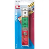 Prym 282120 Maßband Color Plus mit Knopf 150 cm/cm, Poly-Fiber-Gewebe, gelb, farbige Dezimeter-Zonen