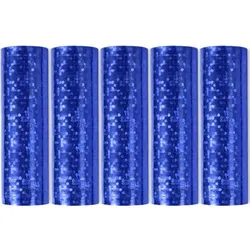 5 Glitzer Luftschlangen blau