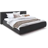KAWOLA Bett CARLO Polsterbett Stoff dunkelgrau 140x200cm