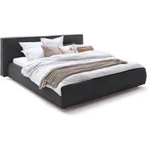 KAWOLA Bett CARLO Polsterbett Stoff dunkelgrau 140x200cm