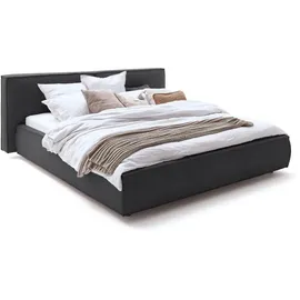 KAWOLA Bett CARLO Polsterbett Stoff dunkelgrau 140x200cm