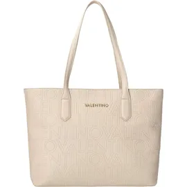 Valentino Pansy Shopper Polyurethan Ecru