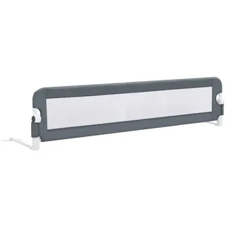 vidaXL Kleinkind-Bettschutzgitter Grau 180x42 cm Polyester