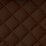 Kunstleder gesteppt kaschiert Meterware Leder Polsterstoff Stoff 140cm Dunkelbraun-Mocca