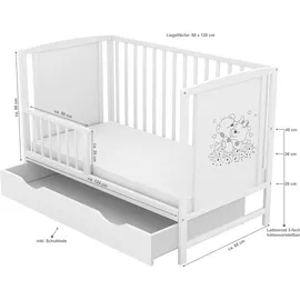 Baby-Delux Mia Weiß 60 x 120 cm