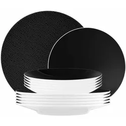 Seltmann Weiden Life Fashion Tafelservice 12-teilig - Glamorous Black