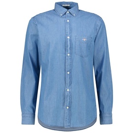 GANT Langarmhemd »Regular Fit Denimhemd Jeanshemd pflegeleicht«, Gr. M N-Gr, SEMI light blue) , 85103129-M N-Gr