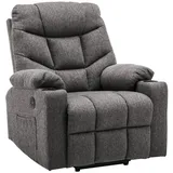 MCombo Elektrischer Aufstehhilfe Fernsehsessel Relaxsessel usb, Stoff Grau,