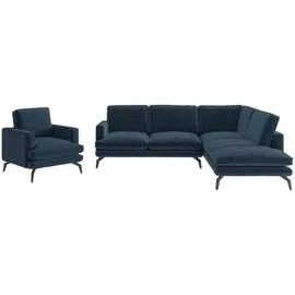 Livetastic Sitzgarnitur, Metall, Füllung: Daunen, Silikon, 250x202 cm, Made in EU, Wohnzimmer, Sofas & Couches, Sitzgarnituren