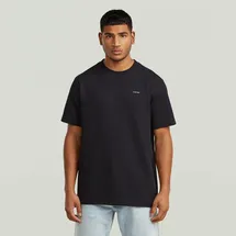 G-Star Regular T-Shirt mit Strukturmuster, Black, M