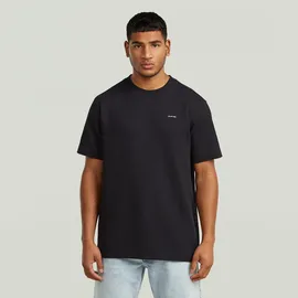 G-Star Regular T-Shirt mit Strukturmuster, Black, M
