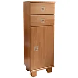 Schrank Wohnzimmerschrank 2 Schubladen Sideboard Kira Buche Holz, 127x45x35 cm