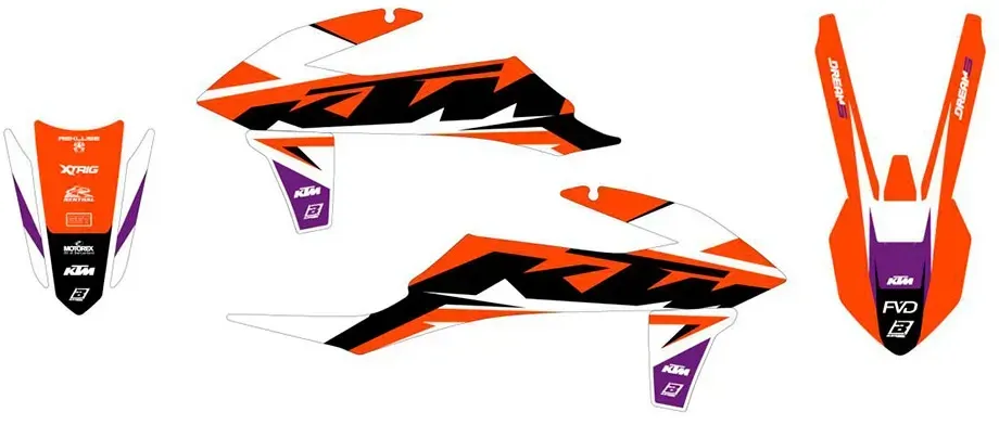 Blackbird Racing Dream 5 Ktm Exc 150 Tpi 20-23/exc 250 Tpi 20-23 Aufkleber - Black / Blue / Orange / White - One Size