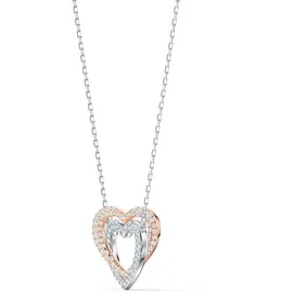 Swarovski Hyperbola Halskette Herz Weiß / Metallmix