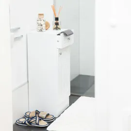 Relaxdays Badschrank 80 x 30,5 x 30,5 cm Weiß/Silber