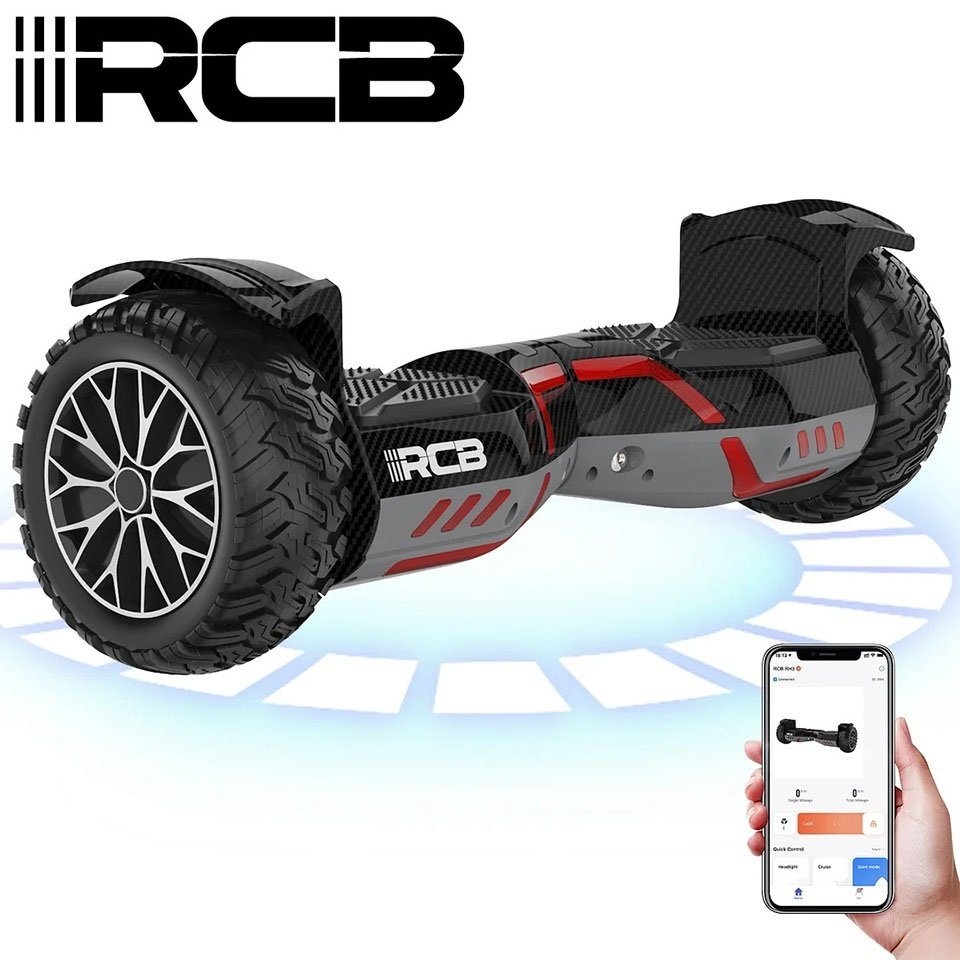 RCB Balance Scooter RH3, 8,5 Zoll Hoverboard, 2 x 200 W-Motor, 6 km/h, 9 km/h, 12 km/h schwarz