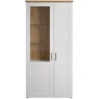Trendteam Vitrine Pinien, 95x195x38 cm, Wohnzimmer, Wohnwände, Vitrinenschränke