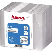 Hama CD Hülle Slim 00011521 1 CD/DVD/Blu-Ray Transparent Polystyrol 20St.