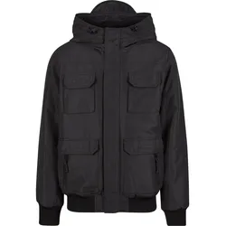 Allwetterjacke BRANDIT "Brandit Brandit Men Exploration Jacket", Herren, Gr. L, schwarz, 100% Polyester, unifarben, casual, normal, ohne Ausschnitt, Langarm, Jacken