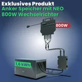 Anker SOLIX Solarbank E1600 Solarspeicher 1600Wh mit Growatt NEO-800M-X Wechselrichter WIFI und Anschlusskabel