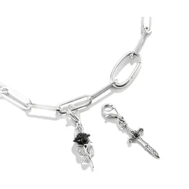 Thomas Sabo True Romance Rose Charm schwarz, silber 2232-664-11
