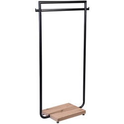 Garderobe Chile Metall Schwarz, Braun Schwarz / Eiche