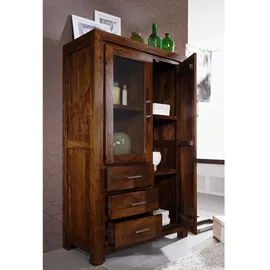 MASSIVMOEBEL24.DE Highboard 90 x 148 x 42 cm Braun