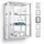 K-Möbel Hängevitrine Weiß, Glas 2 höhenverstellbaren Glasböden, Spiegel LED - Glasvitrine hängend - Wandvitrine - Regal ESG,