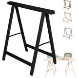 MODO24 Holzbock Klappbock Arbeitsbock Tapezierbock Sägebock Montagebock Unterstellbock SDKM, 73x73x44 cm, Farbe: Schwarz