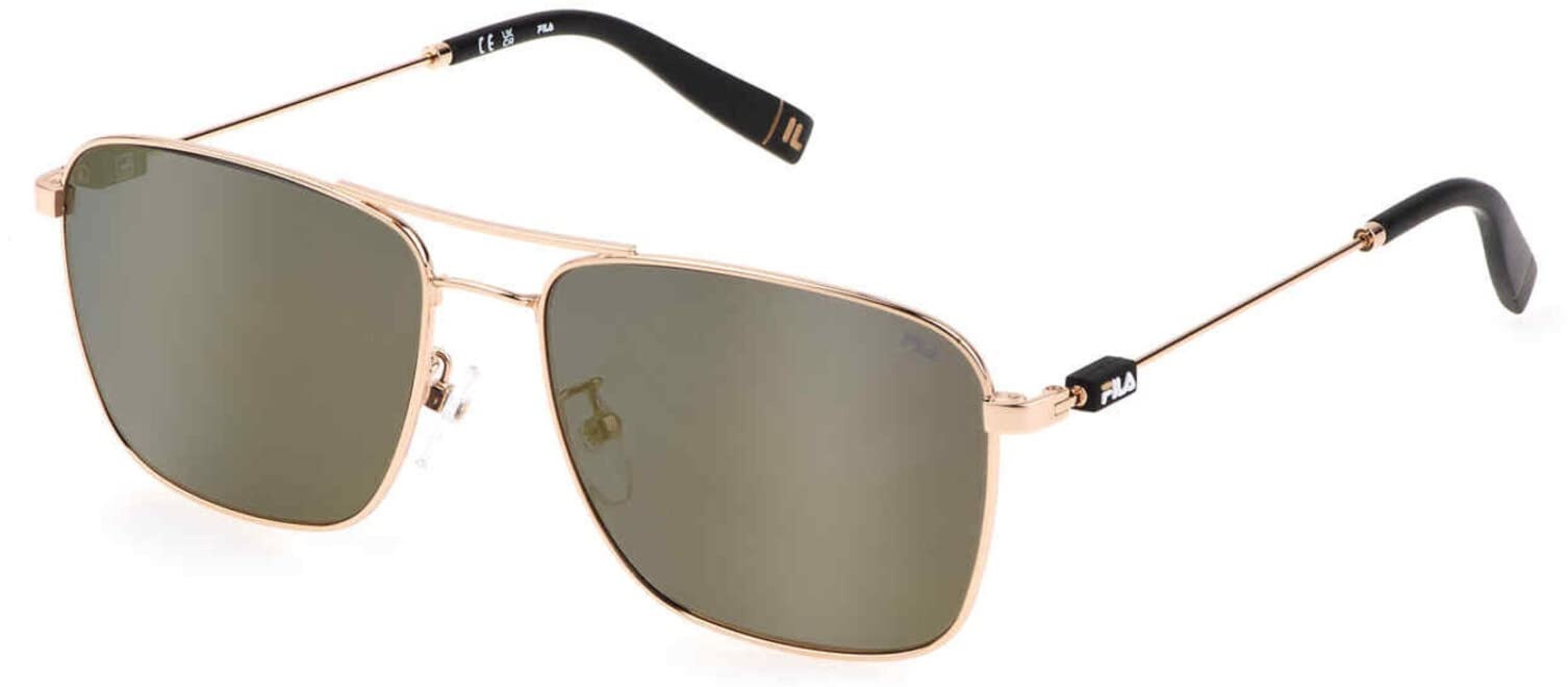 FILA Herren SFI456 Sonnenbrille, Shiny TOTAL Rose Gold